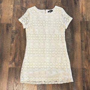 Lulus Love You For Eternity White Lace Shift Dress